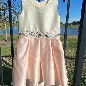 Pink and white hi- low Dress size 8